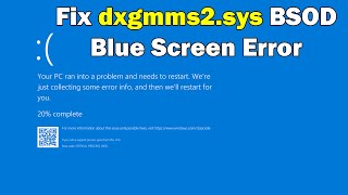 HOW TO Fix dxgmms2sys BSOD Blue Screen Error in Windows 10 or 11 [upl. by Flannery]