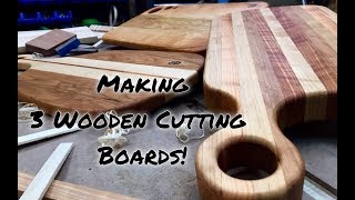 Making 3 Different Wooden Cutting Boards at the same time [upl. by Ecerahs]