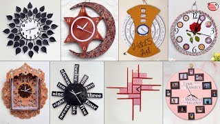 10 Creative DIY Wall Clock Ideas  Best Out of Waste  Cardboard Craft [upl. by Yblok]