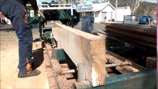 Portable sawmill Cutting dimensional timber with the GT26 Sawmill Band saw [upl. by Enenstein115]