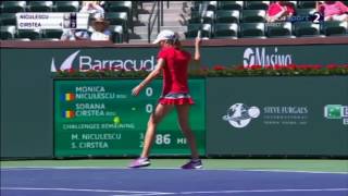 Tennis Hotshot Monica Niculescus forehand slice winner [upl. by Bury252]