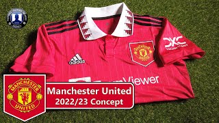 New Manchester United 202223 Home Jersey Unboxing Review amp Try on Concept jersey Manutd [upl. by Davilman]