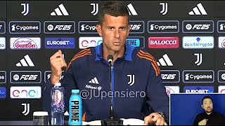 Conferenza stampa THIAGO MOTTA pre JuveRoma quotKoopmeiners Nico e Conceicao in forma e convocatiquot [upl. by Suravaj]