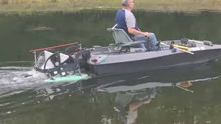 Feathering Paddle Wheel Pond Boat Test 2 [upl. by Nevet506]