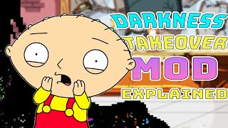 Darkness Takeover Mod Explained in fnf Corrupted Family Guy Glitch [upl. by Namlak]