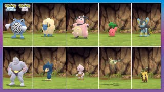 Pokémon BDSP  All Pokemon in Sunlit Cavern [upl. by Zoila]