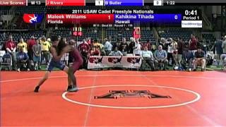 Cadet Freestyle 119  Maleek Williams FL vs Kahikina Tihada HI [upl. by Rogovy989]