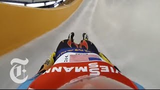 Sochi Olympics 2014  Luge Racing Going Uphill  The New York Times [upl. by Asseralc]