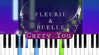 Ruelle ft Fleurie  Carry You Piano tutorial [upl. by Zap]