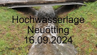 Hochwasserlage Neuötting 16092024  Panik Nö [upl. by Yzmar]