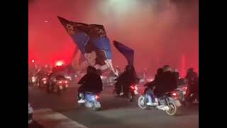 Corteo Motorino Curva Nord Milano A Monza Interista Konvoi Menggunakan Motor Ke Monza 07012023 [upl. by Setiram]