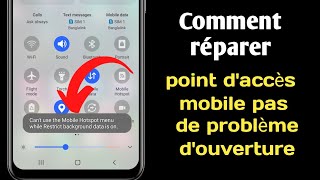 Impossible dutiliser le menu du point daccès mobile lorsque la restriction des données [upl. by Gies]