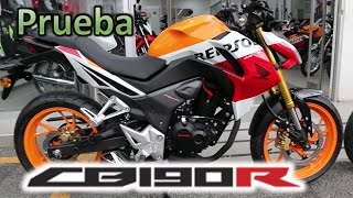 Prueba Honda CB190R REPSOL  Review con Blitz Rider [upl. by Bunce235]