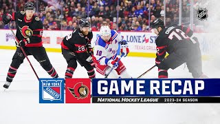 Rangers  Senators 127  NHL Highlights 2024 [upl. by Teodoro]