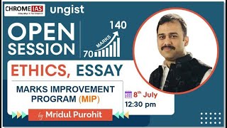 ETHICS  ESSAY Mains 2425  MIP by Mridul Purohit Sir  Increase your Marks [upl. by Neirual]