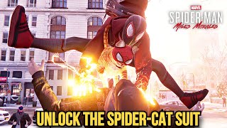 SpiderMan Miles Morales  UNLOCKING THE BODEGA CAT SUIT [upl. by Harat61]