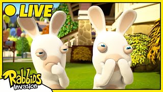 LIVE 🔴 The Rabbids invade the neighborhood  Rabbids Invasion  Cartoon for Kids [upl. by Eiram]