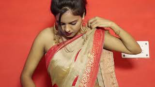 How To Wear Cotton Silk Saree With Perfect Pleats  Cotton Silk Saree Draping  DressUp Beauty [upl. by Tiloine257]