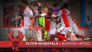 Harriers 10 Boston United 140417 Elton Ngwatala goal [upl. by Shelton613]