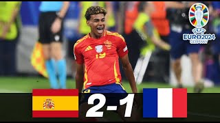 GOLAZO DE YAMAL ESPAÑA vs FRANCIA 21  EUROCOPA 2024 [upl. by Schwarz192]