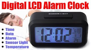 how to setup Digital Smart LED Alarm Clock With Temperature Display I Backlight [upl. by Engleman]