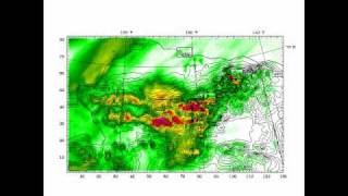 WRF Model Output Total Precipitation Simulation [upl. by Niamreg]