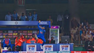 Virat Kohli saved 6 run by diving on boundary line  Match changing save by Virat Kohli Ind vs Afg [upl. by Ahkihs768]