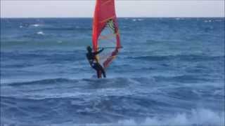 Windsurf Tramontana in Liguria Italy 31102015 [upl. by Hepza]