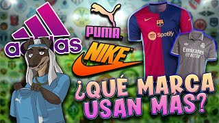 Nike Adidas o Puma ¿Qué marca viste más equipos de las 5 grandes ligas [upl. by Alfie987]