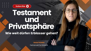 Gesetzliche Grenzen von Testamenten erben [upl. by Carper]