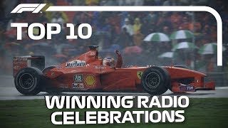 Top 10 RaceWinning Radio Celebrations [upl. by Akimyt]