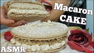 ASMR GIANT Macaron CAKE EATING SOUNDS NO TALKING  SASASMR [upl. by Jere]