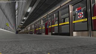 OpenBVE Jubilee Line Arriving and Departing Southwark Station [upl. by Idnahc]