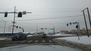 Driving through a Snowy Ellensburg Washington [upl. by Wilkinson]