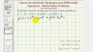 Ex Solve a Linear Second Order Homogeneous Differential Equation Initial Value Problem equal [upl. by Gibeon]