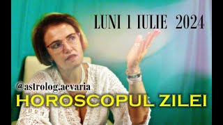 LUNI 1 IULIE 2024 ☀♋ HOROSCOPUL ZILEI cu astrolog Acvaria 🌈 [upl. by Ygiaf]