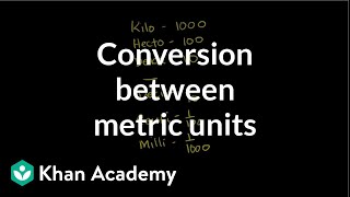 Conversion between metric units  Ratios proportions units and rates  PreAlgebra  Khan Academy [upl. by Diarmid552]