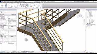 REVIT Maj2016 Vidéo 28 TOUT sur les escaliers Volume 3 [upl. by Eenert]