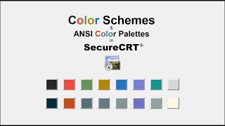 SecureCRT Color Schemes amp ANSI Color Palettes [upl. by Marla441]