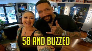 Watch A 58 Year Old Woman Get A Buzz Cut [upl. by Adnahsat325]