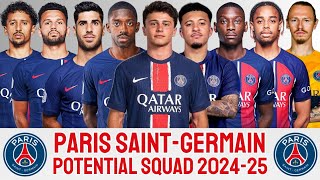 PARIS SAINTGERMAIN POTENTIAL SQUAD 202425 SEASON  PSG 202425  PSG SUMMER TRANSFER 24  LIGUE 1 [upl. by Colette]