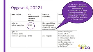 Examenopgave Bedrijfseconomie over consumptief krediet havo [upl. by Einaffets]