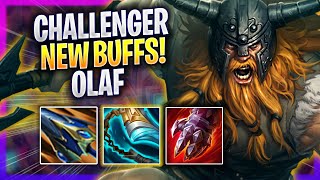 KOREAN CHALLENGER TRIES OLAF WITH NEW BUFFS  Korean Challenger Plays Olaf JUNGLE vs Lee Sin [upl. by Vivl]