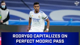 Genius Modric Assist Leads to Rodrygos Leveling Goal  Real Madrid vs Chelsea  UCL Quarterfinals [upl. by Anohr]