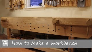 How to Make a Workbench with Hand Tools  Part 1 Building the Base [upl. by Ddat38]