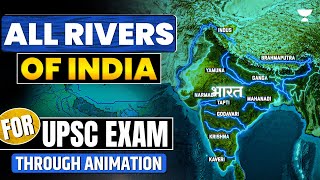 Learn All Rivers of India through Animation in One Video  UPSC  Geography [upl. by Euphemia131]