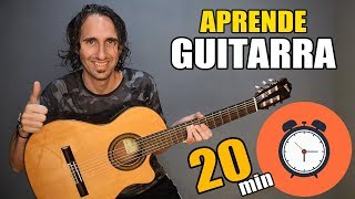 ¡Aprende como tocar guitarra en solo 20 minutos El mejor tutorial para principiantes [upl. by Aliakam122]