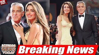 Amal Clooney Brings Butter Yellow to the Venice Film Festival 2024 [upl. by Oeflein]