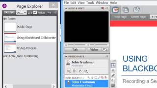 Howto Record a presentation in Blackboard Collaborate [upl. by Ahsilav663]