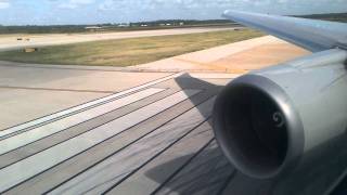 Continental 767400 Takeoff Houston Via Honolulu HD [upl. by Gierc]